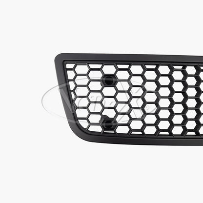 Rejilla del parachoques Honeycomb Matte Black + Molduras de luces antiniebla + Moldura de placa de matrícula Sportline para VW T5.1 Transporter