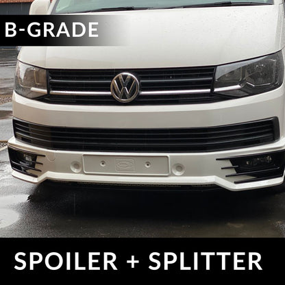 VW T6 Transporter campervan Voorbumperspoiler + splitter (B-kwaliteit) Geverfd en klaar om te passen in 3 kleuropties. nieuwste upgrade