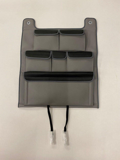 VW T5 / T5.1 Transporter Campervan Leatherette Double Back Seat Organiser (Grey with Black Lids)