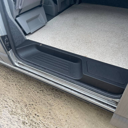 VW T6 Transporter Side Loading Door Step V3 17mm Extra Deep with Storage Compartment