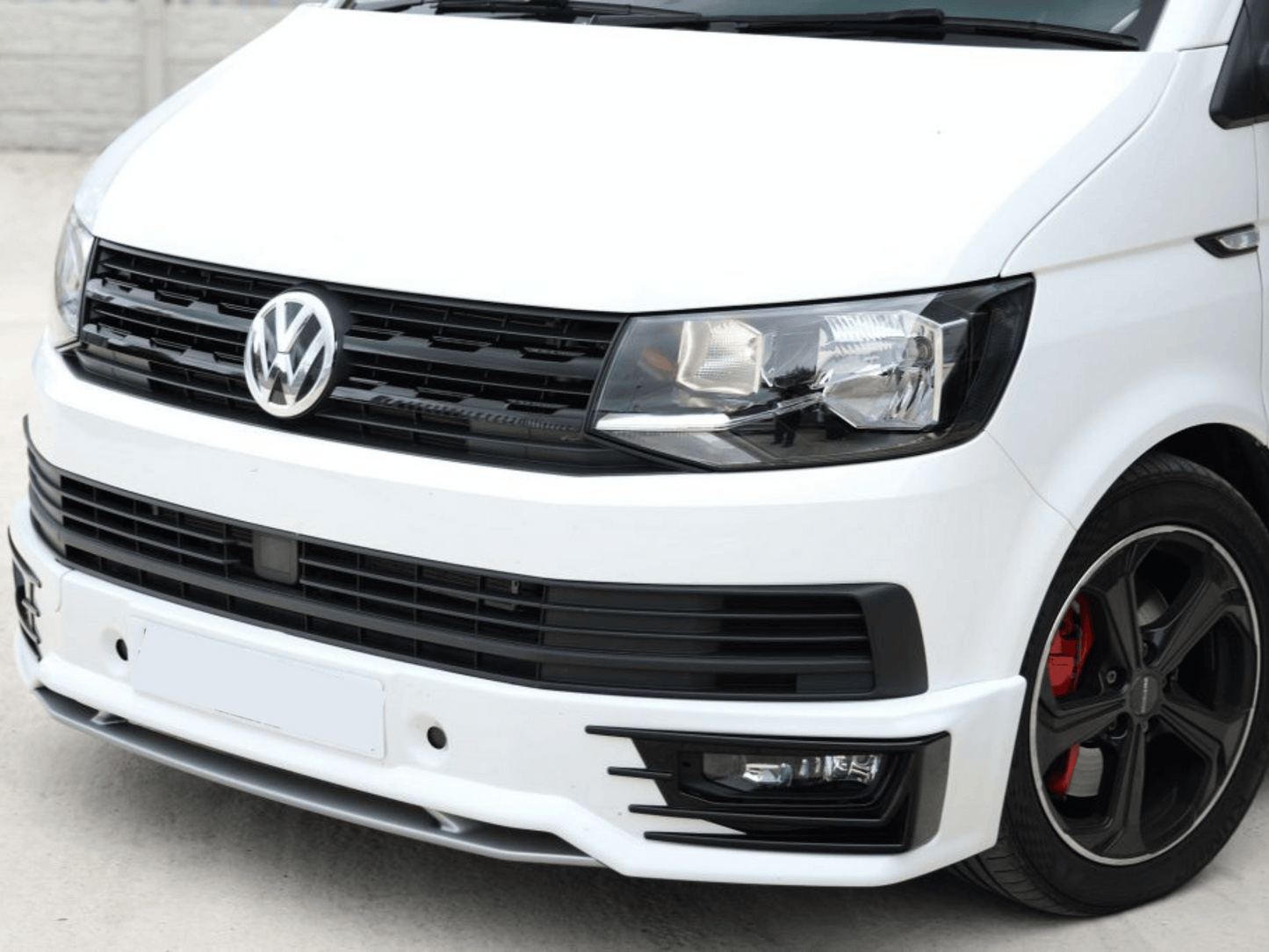 VW Transporter T6 R-Line Front Grille Trims - Gloss Black