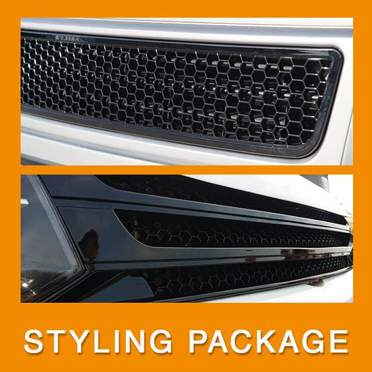 VW T5.1 Transporter Van Front Styling Gloss-Black Package (2pcs)