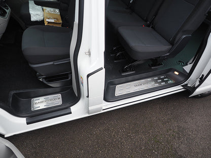 VW T6.1 Transporter Protezioni gradini in acciaio inox per Kombi, Sport Line, Shuttle, porte doppie (set da 4)