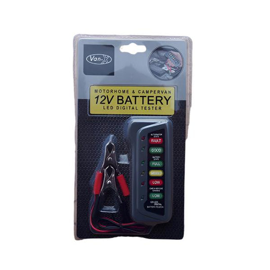 VAN-X 12V Batterijtester voor busjes, campers, campers en voertuigen