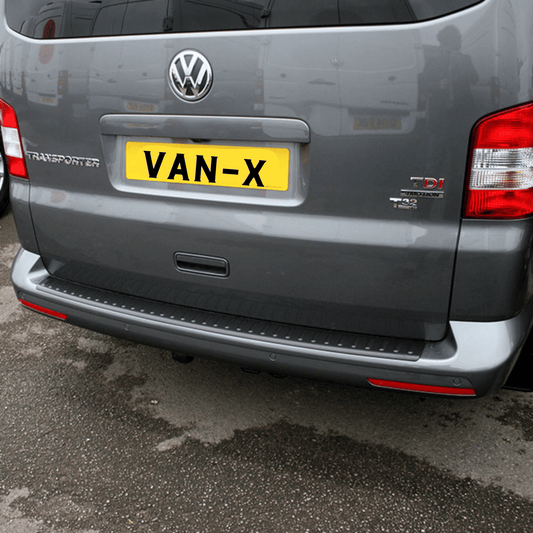 For VW T5 Transporter Multivan Black Plastic Rear Bumper Protector | Van-X