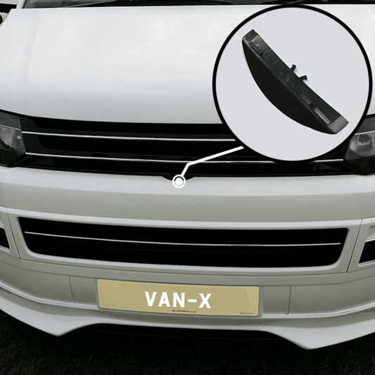 Voor VW T5.1 Front Grille zonder embleem – Glanzende pianozwarte afwerking | Van-X