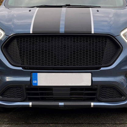 Voor Ford Transit Custom Front Badgeless Grille Matzwart Nieuwe Vorm Grille Alleen geverfd en klaar om te passen