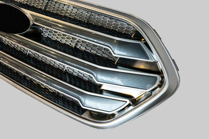 Ford Transit aangepaste voorgrille OEM-stijl nieuwe vorm (mat chromen basis)