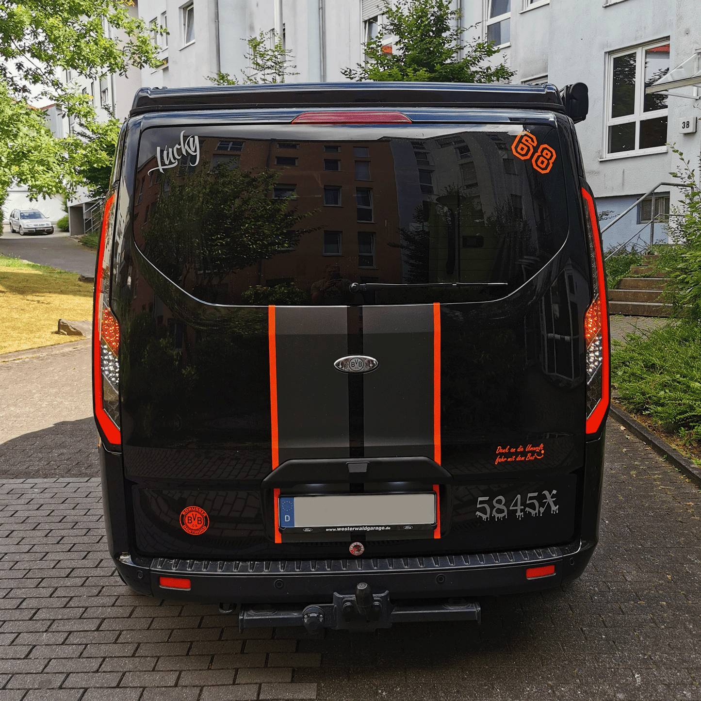 Per Transit Custom Van MK1 Indicatore sequenziale Luci posteriori a LED Lenti fumé