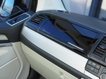 Conversión de guantera de tablero de confort en negro piano para VW T6 Transporter
