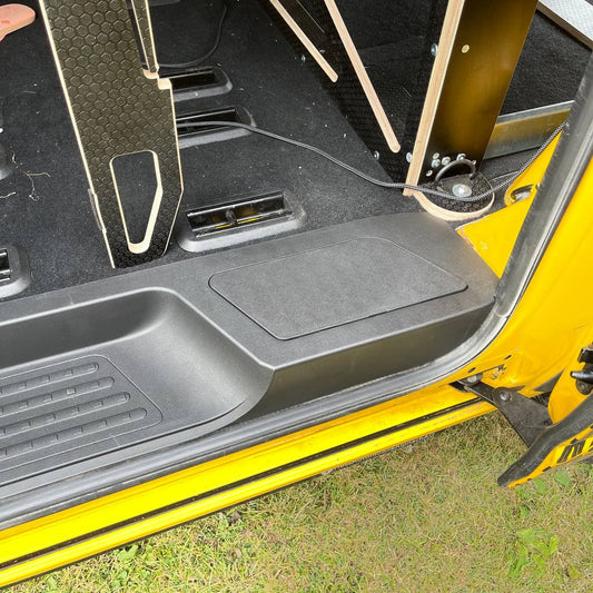 VW T6.1 Transporter Side Loading Door Step V3 17mm Extra Deep with Storage Compartment RHD